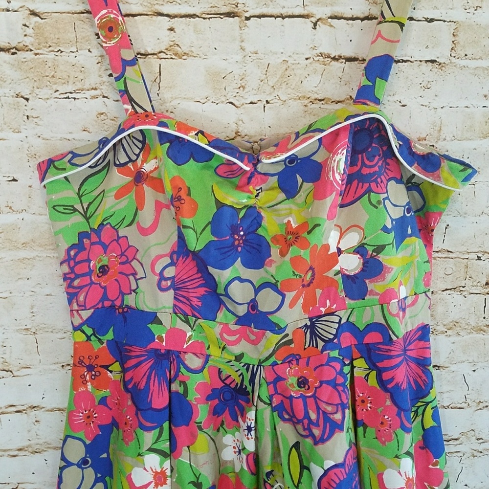 Beach Bash Floral Retro Rockabilly Dress - Picture 3 of 6